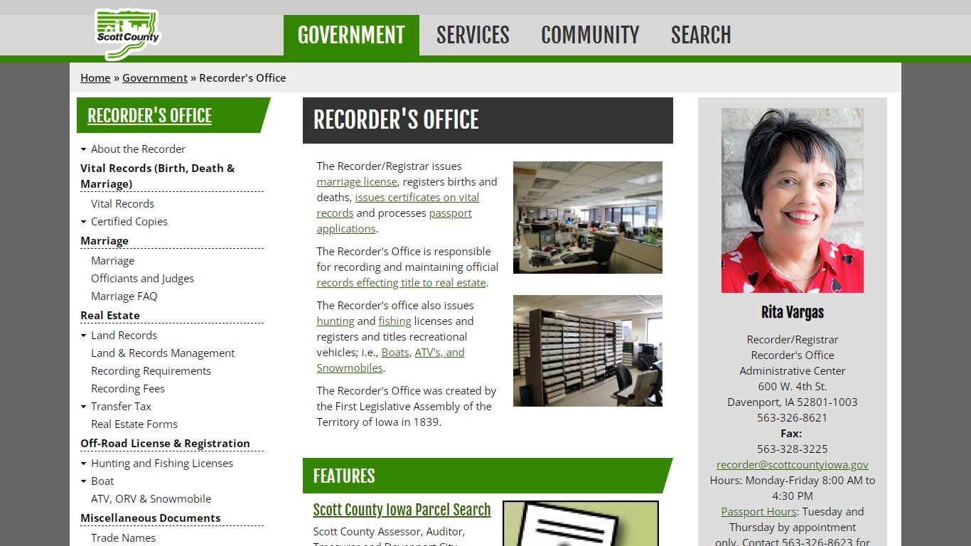 Recorder's Office | Scott County, Iowa